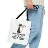 Cats & Books Canvas Tote Bag