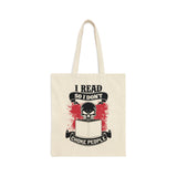 I Read So I Don't Choke People Canvas Tote Bag