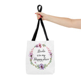 My Happy Place Floral Canvas Tote Bag