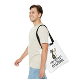 Cats & Books Canvas Tote Bag