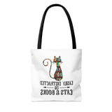 Cats & Books Canvas Tote Bag