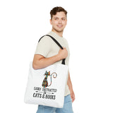 Cats & Books Canvas Tote Bag