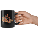 "Canada Bookish Map"11oz Black Mug - Gifts For Reading Addicts