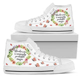 "portable magic"Bookish high top women's shoes - Gifts For Reading Addicts