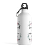 Read Good Books - Stainless Steel Eco-friendly Water Bottle with bookish floral design - Gifts For Reading Addicts