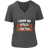 "I Have No Shelf Control" V-neck Tshirt - Gifts For Reading Addicts