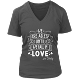 "We fall in love" V-neck Tshirt - Gifts For Reading Addicts