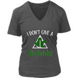 "i Don't Give A Slythershit" V-neck Tshirt - Gifts For Reading Addicts