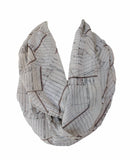 library Card Infinity Scarf Handmade Limited Edition - Gifts For Reading Addicts