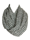 Gothic Letter Infinity Scarf Book Lover Gift Handmade Limited Edition - Gifts For Reading Addicts