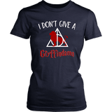 "I Don't Give A Gryffindamn" Women's Fitted T-shirt - Gifts For Reading Addicts