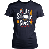 "We Solemnly Swear" Women's Fitted T-shirt - Gifts For Reading Addicts