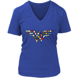 Wonder Women' V-neck Tshirt - Gifts For Reading Addicts