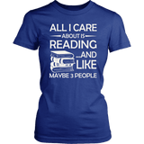 "All I Care About Is Reading" Women's Fitted T-shirt - Gifts For Reading Addicts
