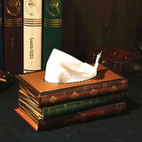Retro Style Book Shape Tissue Box - Gifts For Reading Addicts
