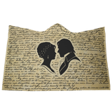 Pride And Prejudice Vintage Book Page Hooded Blanket - Gifts For Reading Addicts