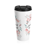 I Just Want To Read - Eco-friendly Stainless Steel Travel Mug With Floral Bookish Design - Gifts For Reading Addicts