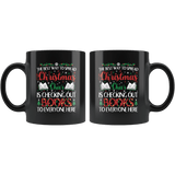 "Christmas Cheer"11oz Black Christmas Mug - Gifts For Reading Addicts
