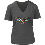 Wonder Women' V-neck Tshirt - Gifts For Reading Addicts