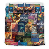 HP Book Cover Pattern Bedding - Gifts For Reading Addicts