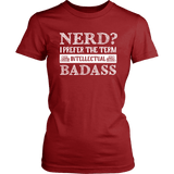 "Nerd?" Women's Fitted T-shirt - Gifts For Reading Addicts