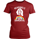 Rupaul"Reading Is Fundamental" Women's Fitted T-shirt - Gifts For Reading Addicts