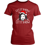 "Let It Snow" Women's Fitted T-shirt - Gifts For Reading Addicts