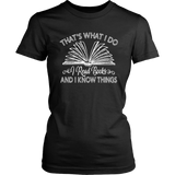 "I Read Books" Women's Fitted T-shirt - Gifts For Reading Addicts