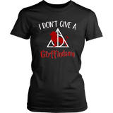 "I Don't Give A Gryffindamn" Women's Fitted T-shirt - Gifts For Reading Addicts