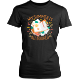 "My Summer Is All Booked" Women's Fitted T-shirt - Gifts For Reading Addicts