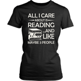 "All I Care About Is Reading" Women's Fitted T-shirt - Gifts For Reading Addicts