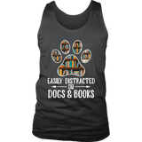 "Dogs and books" Men's Tank Top - Gifts For Reading Addicts