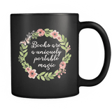 "Portable magic"11oz black mug - Gifts For Reading Addicts