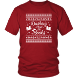 "Dashing Through The Books" Unisex T-Shirt - Gifts For Reading Addicts