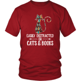 "Cats and books" Unisex T-Shirt - Gifts For Reading Addicts