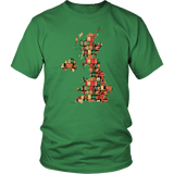 "UK Bookish Map" Unisex T-Shirt