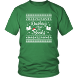 "Dashing Through The Books" Unisex T-Shirt - Gifts For Reading Addicts
