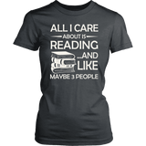 "All I Care About Is Reading" Women's Fitted T-shirt - Gifts For Reading Addicts