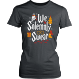 "We Solemnly Swear" Women's Fitted T-shirt - Gifts For Reading Addicts