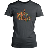 "Canada Bookish Map" Women's Fitted T-shirt - Gifts For Reading Addicts