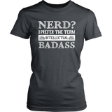 "Nerd?" Women's Fitted T-shirt - Gifts For Reading Addicts