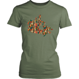 "Canada Bookish Map" Women's Fitted T-shirt - Gifts For Reading Addicts