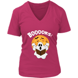"BOOOOKS" V-neck Tshirt - Gifts For Reading Addicts