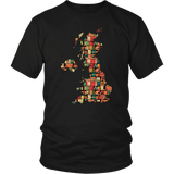 "UK Bookish Map" Unisex T-Shirt