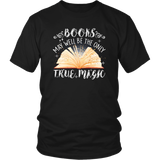 "Books,The Only True Magic" Unisex T-Shirt - Gifts For Reading Addicts