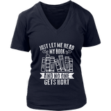 "Just Let Me Read" V-neck Tshirt - Gifts For Reading Addicts