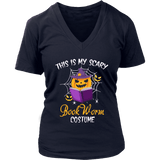 "Bookworm costume" V-neck Tshirt - Gifts For Reading Addicts