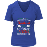 "Christmas Cheer" V-neck Tshirt - Gifts For Reading Addicts