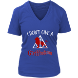 "I Don't Give A Gryffindamn" V-neck Tshirt - Gifts For Reading Addicts