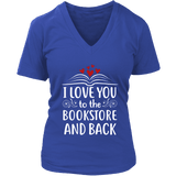 "I love you" V-neck Tshirt - Gifts For Reading Addicts